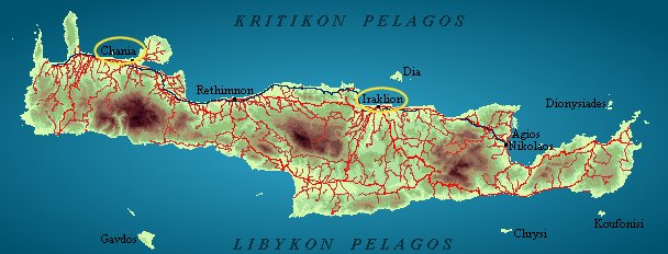 Mapka ostrova Krta