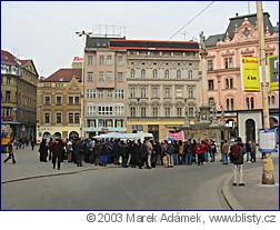 Demonstrace proti válce v Iráku - Brno